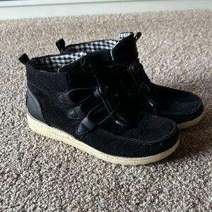 Women's Black Suede Ankle Boots